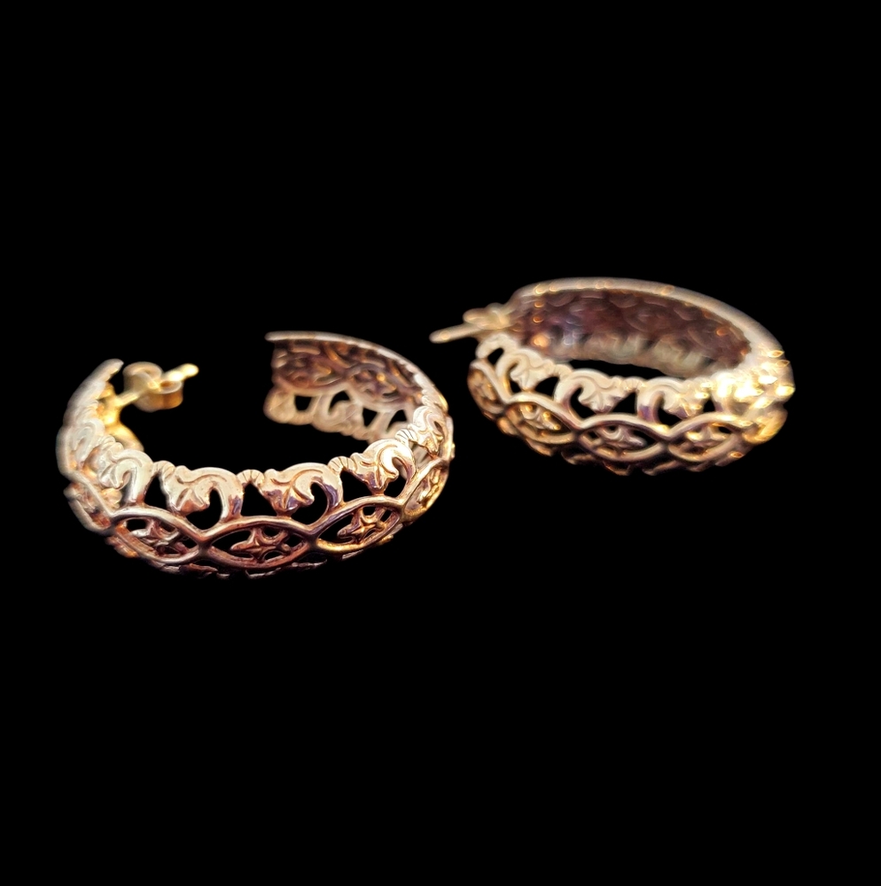 Italian 925 Silver Filigree Earings